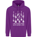 Too Many Guitars Said No Guitarist Childrens Kids Hoodie Purple