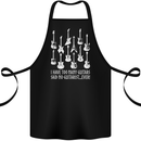 Too Many Guitars Said No Guitarist Cotton Apron 100% Organic Black