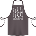 Too Many Guitars Said No Guitarist Cotton Apron 100% Organic Dark Grey