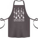 Too Many Guitars Said No Guitarist Cotton Apron 100% Organic Dark Grey