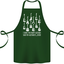 Too Many Guitars Said No Guitarist Cotton Apron 100% Organic Forest Green