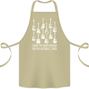Too Many Guitars Said No Guitarist Cotton Apron 100% Organic Khaki