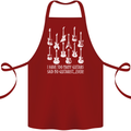 Too Many Guitars Said No Guitarist Cotton Apron 100% Organic Maroon