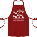 Too Many Guitars Said No Guitarist Cotton Apron 100% Organic Maroon