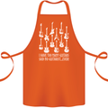 Too Many Guitars Said No Guitarist Cotton Apron 100% Organic Orange
