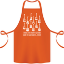 Too Many Guitars Said No Guitarist Cotton Apron 100% Organic Orange