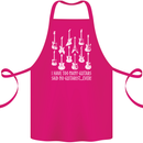 Too Many Guitars Said No Guitarist Cotton Apron 100% Organic Pink