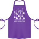Too Many Guitars Said No Guitarist Cotton Apron 100% Organic Purple