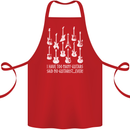 Too Many Guitars Said No Guitarist Cotton Apron 100% Organic Red