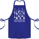 Too Many Guitars Said No Guitarist Cotton Apron 100% Organic Royal Blue