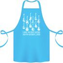 Too Many Guitars Said No Guitarist Cotton Apron 100% Organic Turquoise