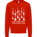 Too Many Guitars Said No Guitarist Kids Sweatshirt Jumper Bright Red