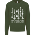 Too Many Guitars Said No Guitarist Kids Sweatshirt Jumper Forest Green