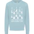 Too Many Guitars Said No Guitarist Kids Sweatshirt Jumper Light Blue