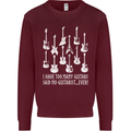 Too Many Guitars Said No Guitarist Kids Sweatshirt Jumper Maroon