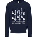 Too Many Guitars Said No Guitarist Kids Sweatshirt Jumper Navy Blue