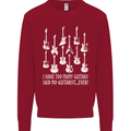 Too Many Guitars Said No Guitarist Kids Sweatshirt Jumper Red