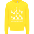 Too Many Guitars Said No Guitarist Kids Sweatshirt Jumper Yellow