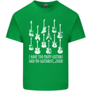 Too Many Guitars Said No Guitarist Kids T-Shirt Childrens Irish Green