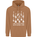 Too Many Guitars Said No Guitarist Mens 80% Cotton Hoodie Caramel Latte