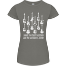 Too Many Guitars Said No Guitarist Womens Petite Cut T-Shirt Charcoal
