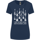 Too Many Guitars Said No Guitarist Womens Wider Cut T-Shirt Navy Blue