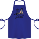 Too Old For This Funny Cycling Bicycle Cotton Apron 100% Organic Royal Blue
