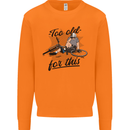 Too Old For This Funny Cycling Bicycle Mens Sweatshirt Jumper Orange