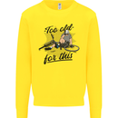 Too Old For This Funny Cycling Bicycle Mens Sweatshirt Jumper Yellow