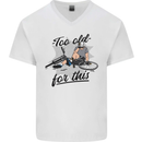 Too Old For This Funny Cycling Bicycle Mens V-Neck Cotton T-Shirt White