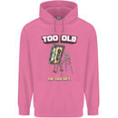Too Old for This Shit Funny Music DJ Vinyl Mens 80% Cotton Hoodie Azelea