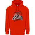 Tractor Life Is Better Farm Funny Farming Childrens Kids Hoodie Bright Red