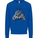 Tractor Life Is Better Farm Funny Farming Kids Sweatshirt Jumper Royal Blue