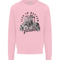 Tractor Life Is Better Farm Funny Farming Mens Sweatshirt Jumper Light Pink