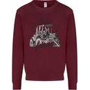 Tractor Life Is Better Farm Funny Farming Mens Sweatshirt Jumper Maroon