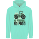 Tractor No Farmers No Food Farming Childrens Kids Hoodie Peppermint
