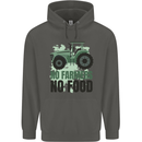 Tractor No Farmers No Food Farming Childrens Kids Hoodie Storm Grey