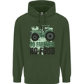 Tractor No Farmers No Food Farming Mens 80% Cotton Hoodie Forest Green