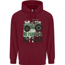 Tractor No Farmers No Food Farming Mens 80% Cotton Hoodie Maroon
