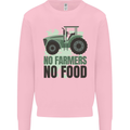 Tractor No Farmers No Food Farming Mens Sweatshirt Jumper Light Pink