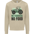 Tractor No Farmers No Food Farming Mens Sweatshirt Jumper Sand