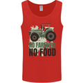 Tractor No Farmers No Food Farming Mens Vest Tank Top Red