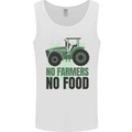 Tractor No Farmers No Food Farming Mens Vest Tank Top White