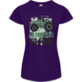 Tractor No Farmers No Food Farming Womens Petite Cut T-Shirt Purple