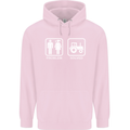 Tractor Problem Solved Driver Farmer Funny Childrens Kids Hoodie Light Pink