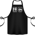 Tractor Problem Solved Driver Farmer Funny Cotton Apron 100% Organic Black