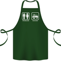Tractor Problem Solved Driver Farmer Funny Cotton Apron 100% Organic Forest Green