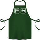 Tractor Problem Solved Driver Farmer Funny Cotton Apron 100% Organic Forest Green