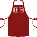 Tractor Problem Solved Driver Farmer Funny Cotton Apron 100% Organic Maroon