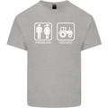 Tractor Problem Solved Driver Farmer Funny Mens Cotton T-Shirt Tee Top Sports Grey